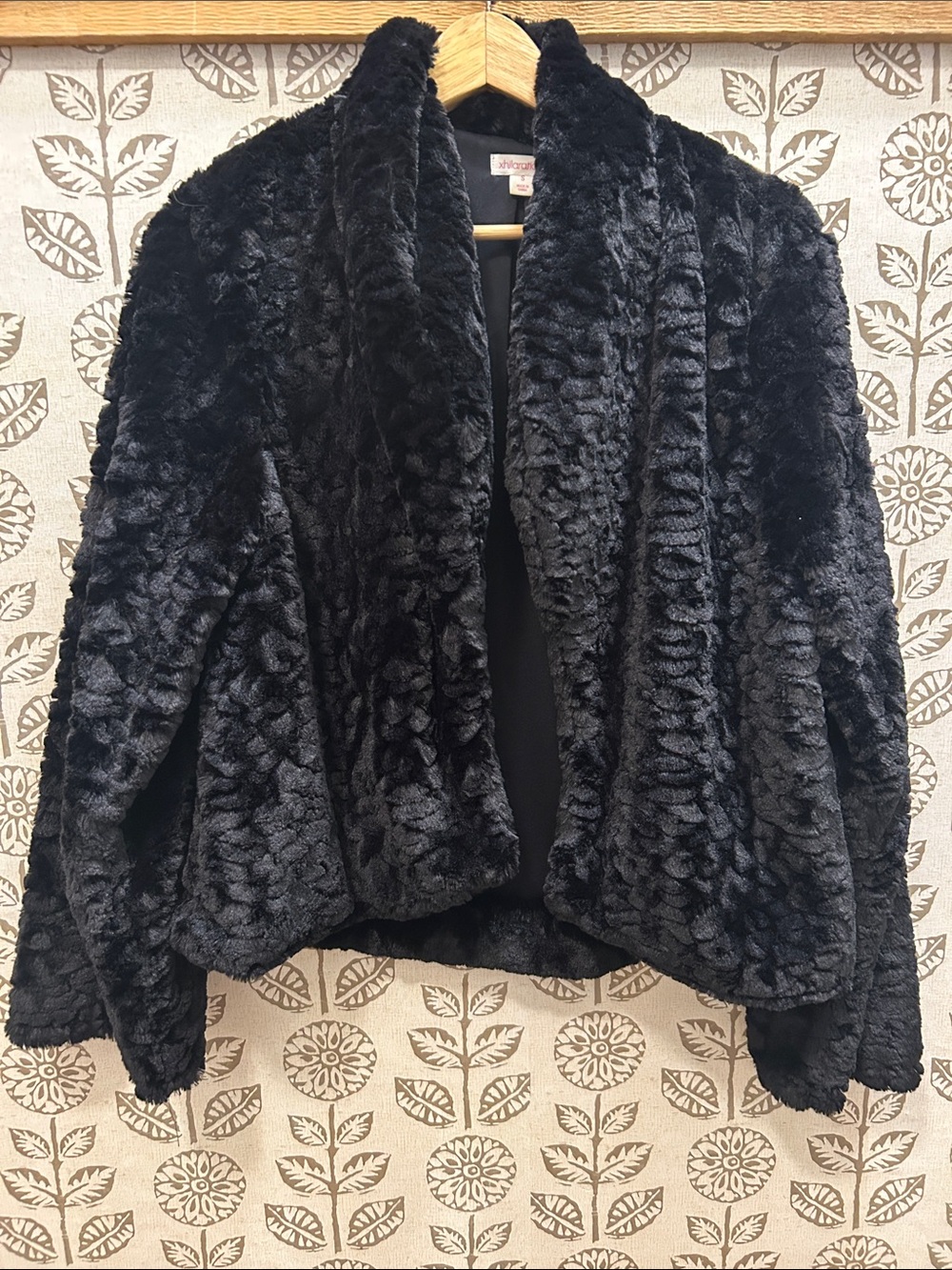 Xhilaration Black Plush Teddy Jacket